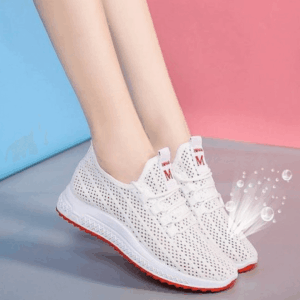 Women Comfortable Lightweight Sneakers - White