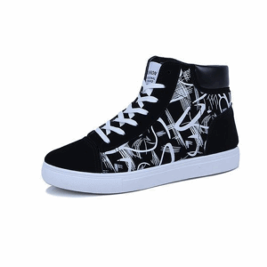 Long Lace-Up Canvas - Black/White