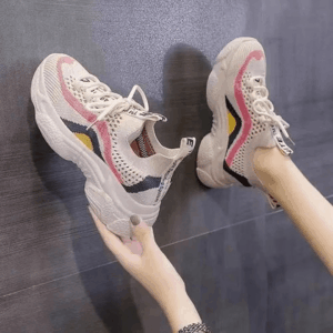 Stylish And Simple Women's Shoes - White And PInk
